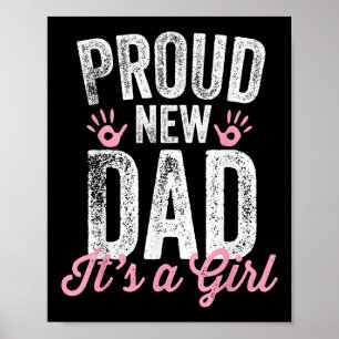 Poster Fier Nouveau Père C'est une fille Cadeaux Père à ê