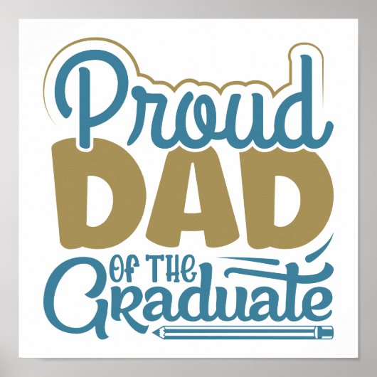Poster Fier papa du diplômé (Devant)