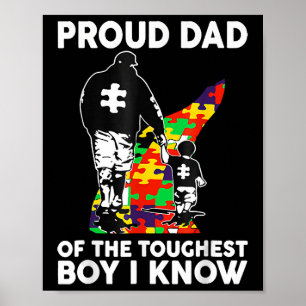 Poster Fier Papa Du Garçon Le Plus Touché Que Je Connais