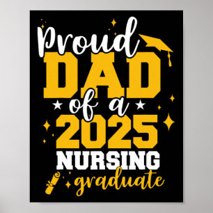Poster Fier Papa D'Un Cl De 2025 Infirmière Diplômée Seni