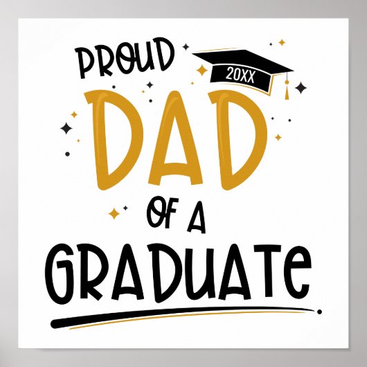 Poster Fier papa d'un diplômé (Devant)