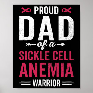 Poster Fier Papa D'Un Survivant Guerrier De L'Anémie À Ce