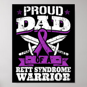 Poster Fier Papa D'Un Syndrome De Rett Guerrier Sensibili
