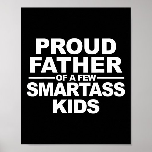 Poster Fier Père De Quelques Enfants Intelligents (Devant)