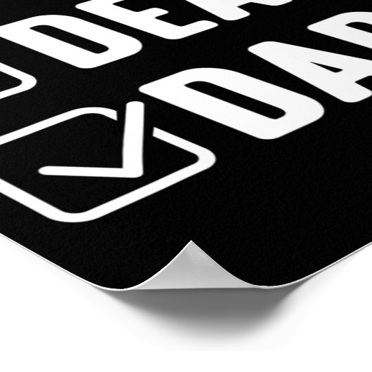 Poster Fier père sourd ASL geste de la main conscience so (Coin)