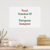 Poster Fier Petit-Fils D'Un Immigrant Portugais (Cuisine)