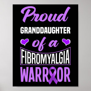 Poster Fier Petite-Fille D'Un Guerrier Fibromyalgique 1