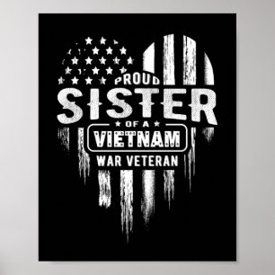 Poster Fier Soeur Vietnam Vet Frère Anciens Combattants J