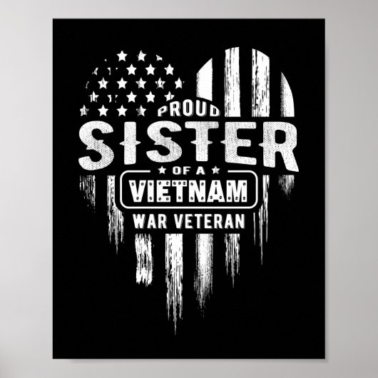 Poster Fier Soeur Vietnam Vet Frère Anciens Combattants J (Devant)