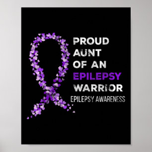 Poster Fier Tante d'une épilepsie guerrière