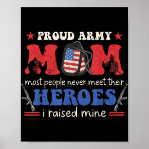 Poster Fier Vétérinaire de l'Armée Maman J'Ai Élevé Mes H