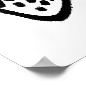 Poster Fierce Falcon ligne noire dessin en blanc (Coin)