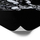 Poster Fierce T-rex Skateboarding Lightning Speed  (Coin)