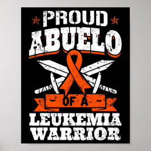 Poster Fière Abuelo D'Une Leucémie Guerrière Grand-Mère