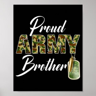 Poster Fière armée frère camouflage soldat famille corres