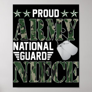 Poster Fière Armée Garde nationale Nièce Militaire Famill