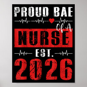 Poster Fière Bae d'une infirmière Ét 2026 nouvelle diplôm