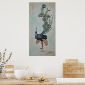 Poster Fière Comme Un Peacock Colorful Courtship Display (Cuisine)