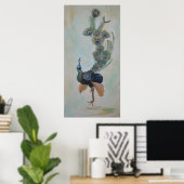 Poster Fière Comme Un Peacock Colorful Courtship Display (Bureau à domicile)