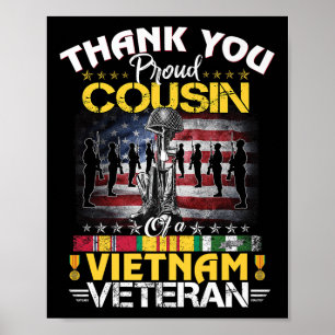 Poster Fière Cousin D'Un Vétéran Du Vietnam - Merci Viet