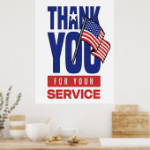 Poster Fière d’honorer les anciens combattants américains (Cuisine)