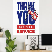 Poster Fière d’honorer les anciens combattants américains (Bureau à domicile)