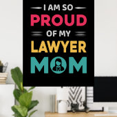 Poster Fière De Mon Avocat Maman (Bureau à domicile)