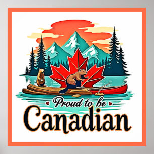 Poster Fière d'être canadienne