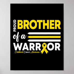 Poster Fière D'Un Frère Guerrier Qui Décerne Le Cancer De