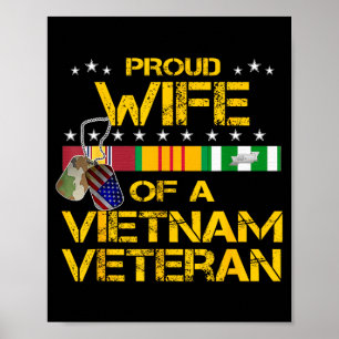 Poster Fière épouse vétéran du Vietnam mon mari héros Des