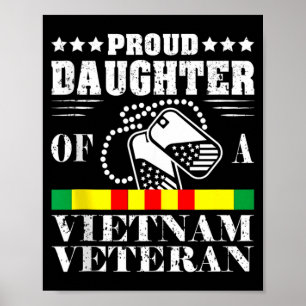 Poster Fière fille d'un vétéran du Vietnam jour du souven
