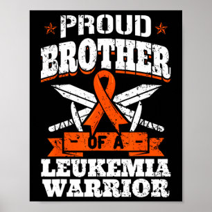 Poster Fière Frère D'Un Guerrier De Leucémie Bro Sensibil