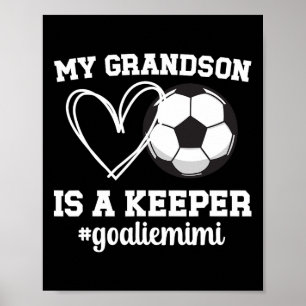 Poster Fière gardienne de but de football Mimi d'un gardi