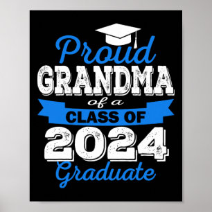 Poster Fière Grand-Mère De 2024 Diplômée Awesome Famille