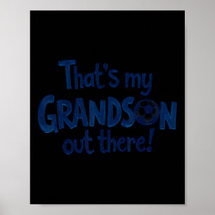 Poster Fière grand-mère de football Grand-père C'est mon