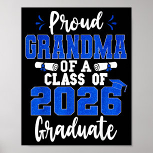 Poster Fière grand-mère d'un étudiant diplômé de la promo