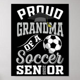 Poster Fière grand-mère d'un senior de soccer Cl de 2026