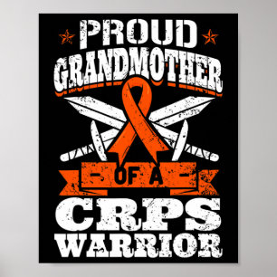 Poster Fière Grand-Mère D'Une Crps Guerrier Rsd Sensibili