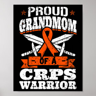Poster Fière Grand-Mère D'Une Crps Guerrier Rsd Sensibili