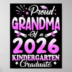 Poster Fière grand-mère d'une promotion de 2026 diplômée