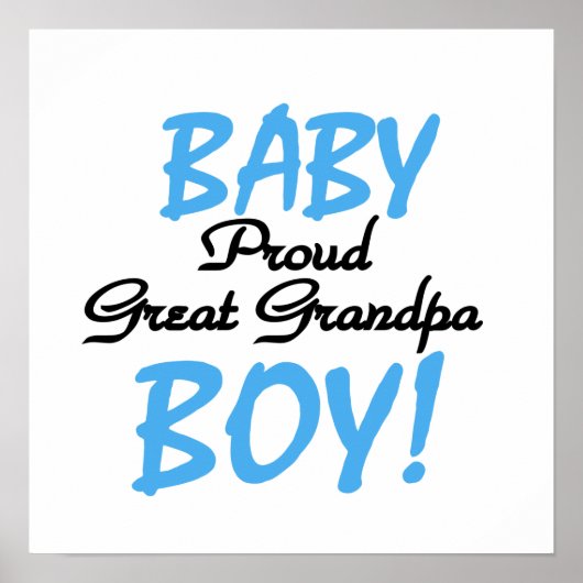 Poster Fière Grand Papy Bébé Cadeaux Garçon (Devant)