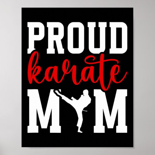 Poster Fière Karate Maman Karate Mère Karate Mama (Devant)