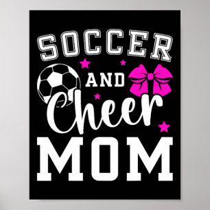 Poster Fière Maman de Foot et de Cheerleader Fière Maman