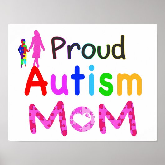 Poster Fière maman de l'autisme (Devant)