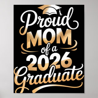 Poster Fière maman d'un diplômé de 2026 T-shirt de remise