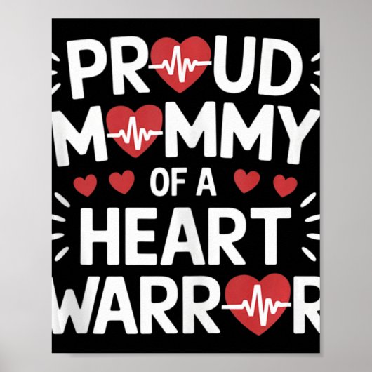 Poster Fière Maman D'Un Guerrier Du Coeur Conscience De L (Devant)