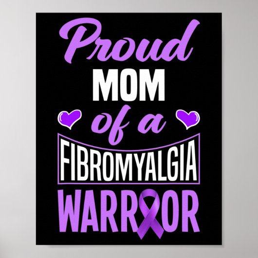 Poster Fière Maman D'Un Guerrier Fibromyalgique 1 (Devant)