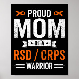 Poster Fière maman d'un RSD CRPS Guerrier Survivor Sensib