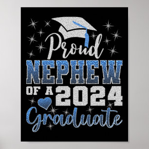 Poster Fière Nephew De 2024 Diplômé Awesome Famille Colle