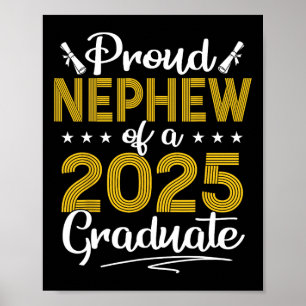 Poster Fière Nephew D'Un Cl De 2025 Diplômé Gradu Senior